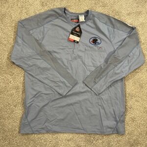 Bulwark FR Flex Knit Henley Shirt XXL Flame Resistant Blue Long‎ Sleeve CAT2 NWT